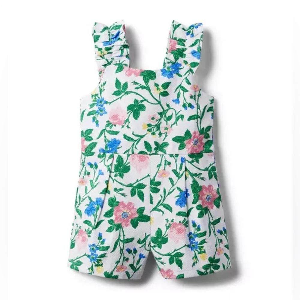 Janie and Jack Floral Pique Romper size 3